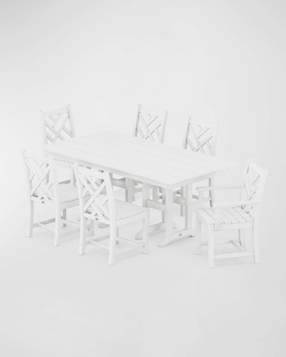 Chippendale 7-Piece Farmhouse Dining Set